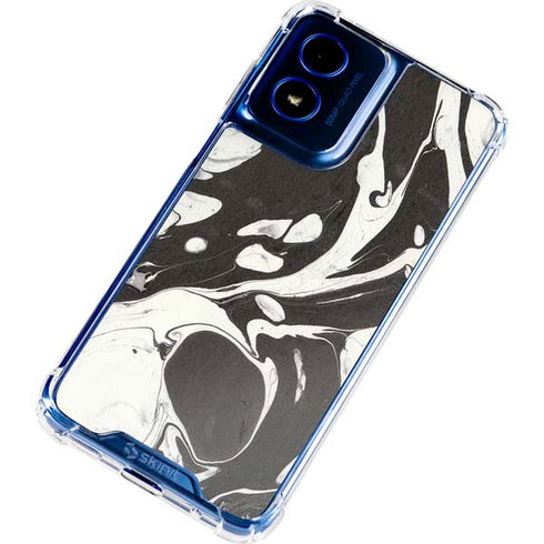 Marbleized Black Moto G 5G (2024) Clear Case